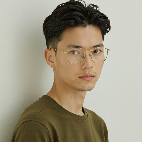 Lenskart Gold Full Rim Round right side