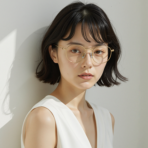 Lenskart Gold Full Rim Round right side