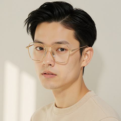 Lenskart Gold Full Rim Square left side