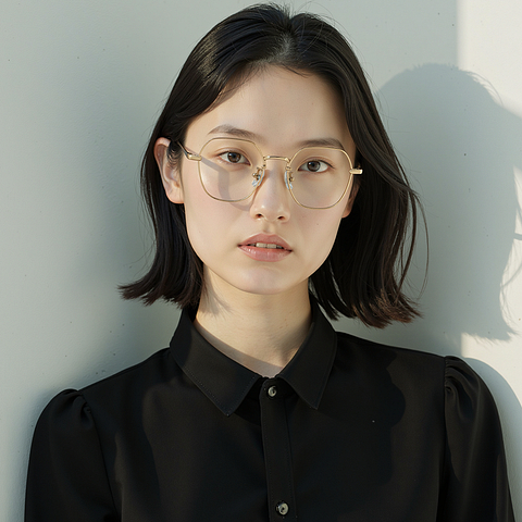 Lenskart Gold Full Rim Square right side