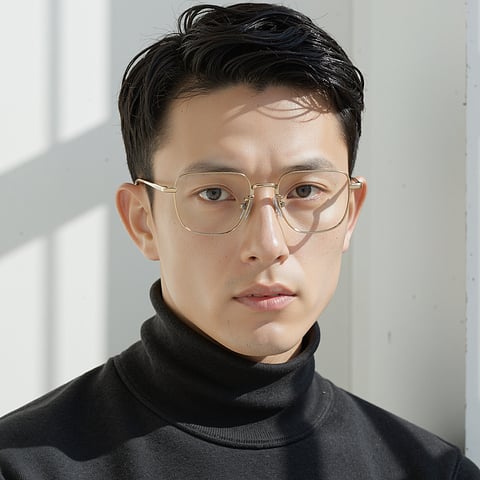 Lenskart Gold Full Rim Square right side