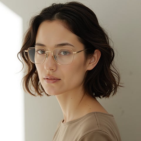 Lenskart Gold Full Rim Square left side