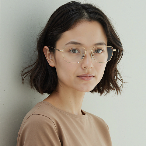 Lenskart Gold Full Rim Square right side