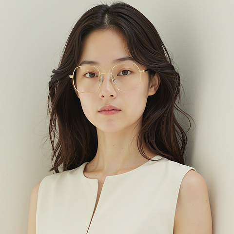 Lenskart Gold Full Rim Square left side