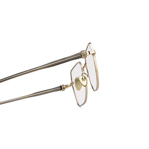Lenskart Gold Full Rim Geometric left side