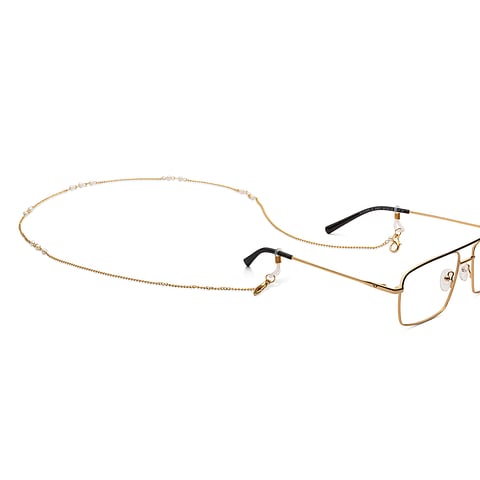 Lenskart STUDIO Gold Pink Chains Lenskart LK A15624-C1 Length- 80 cm Width- 10 mm left side
