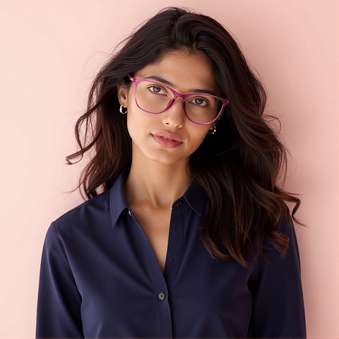 Lenskart Air Pink Full Rim Cat Eye right side