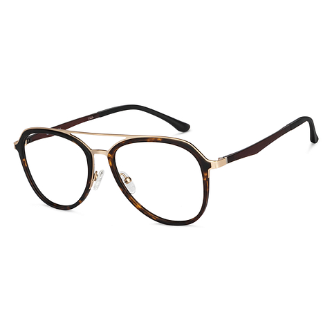 Lenskart Air Online Gold Tortoise Full Rim Aviator right side