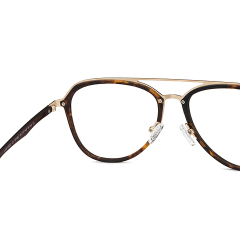 Lenskart Air Online Gold Tortoise Full Rim Aviator right side