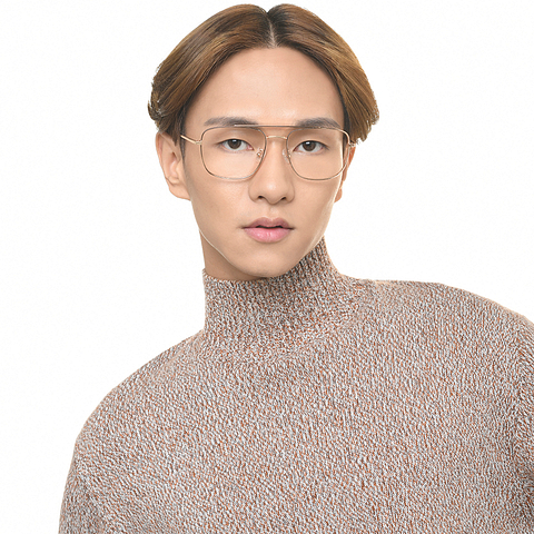 Lenskart Gold Full Rim Aviator left side