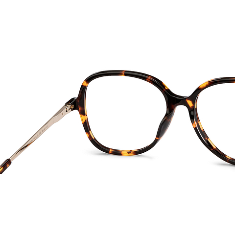 Le Petit Lunetier Tortoise Full Rim Geometric left side