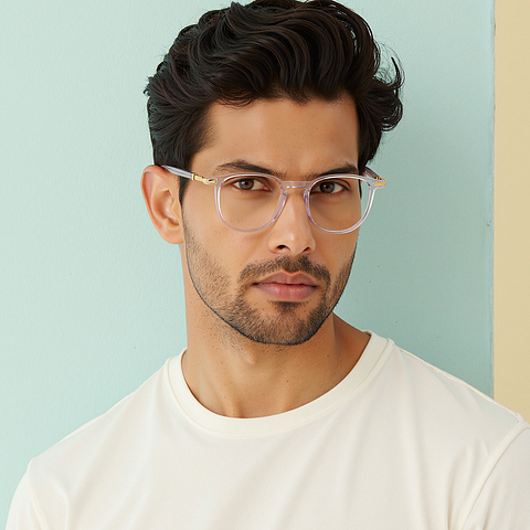 Lenskart Air Transparent Full Rim Round right side