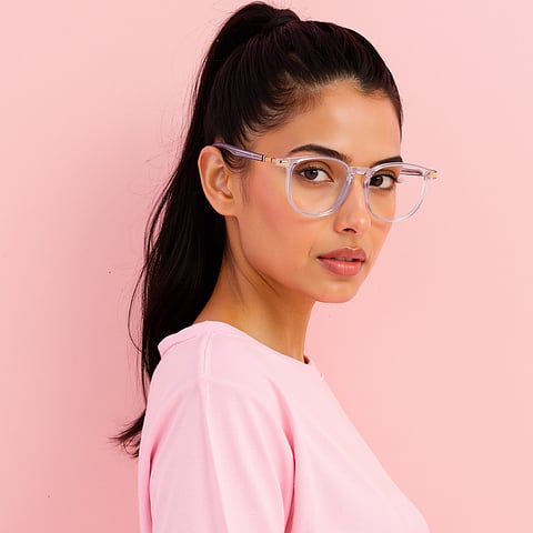 Lenskart Air Transparent Full Rim Round right side