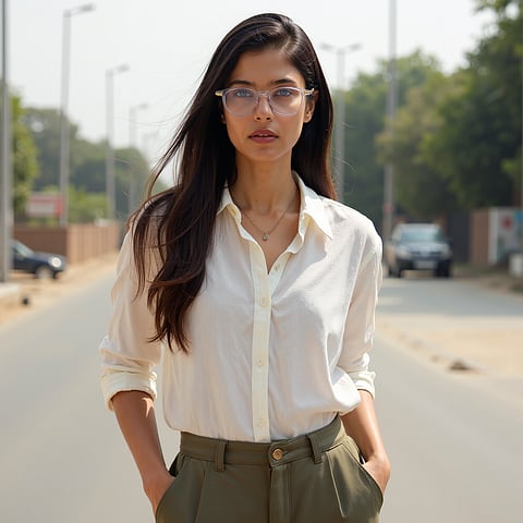 Lenskart Air Transparent Full Rim Round right side