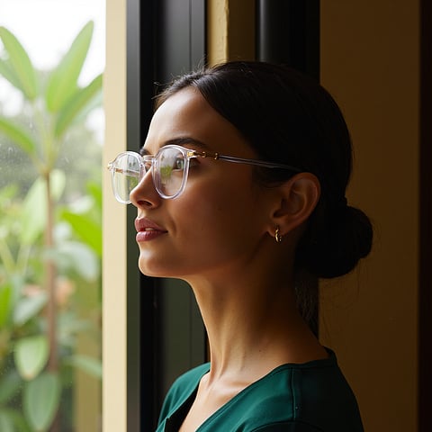Lenskart Air Transparent Full Rim Round right side