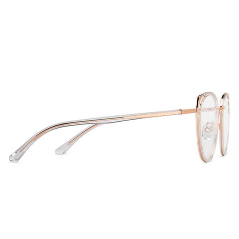 Lenskart Gold Transparent Full Rim Round left side