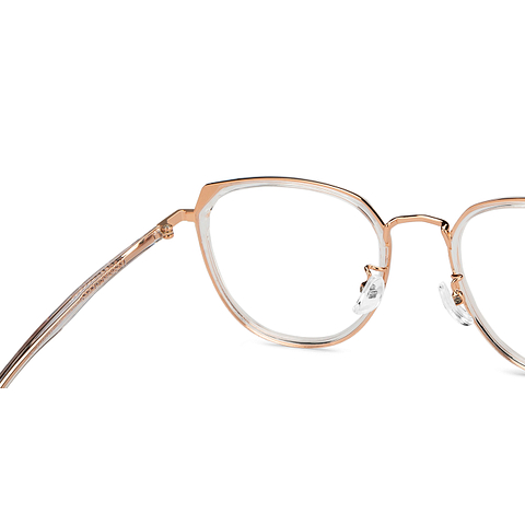 Lenskart Gold Transparent Full Rim Round right side