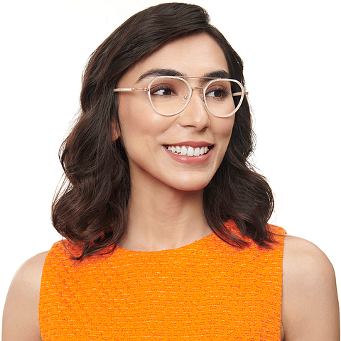 Lenskart Studio Online White Full Rim Round right side