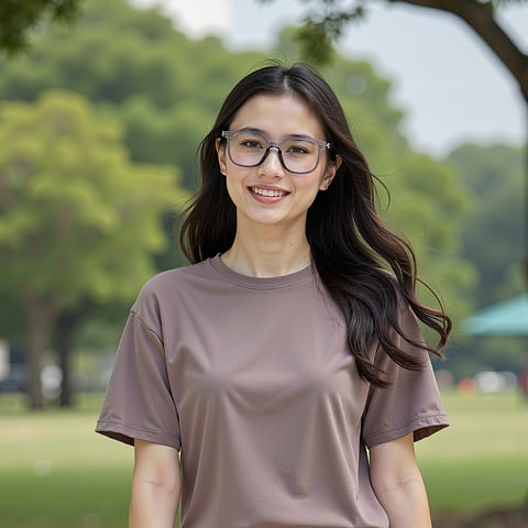 Lenskart Air Gray Transparent Full Rim Square right side