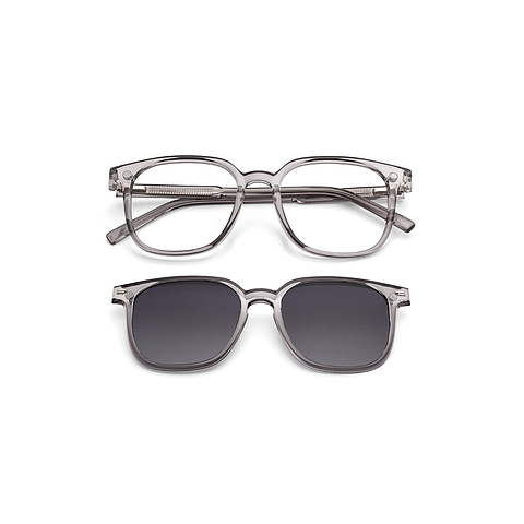 Lenskart Air Gray Transparent Full Rim Square right side