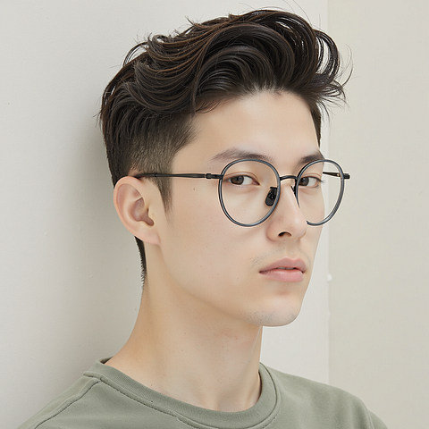 Lenskart Gray Full Rim Round right side