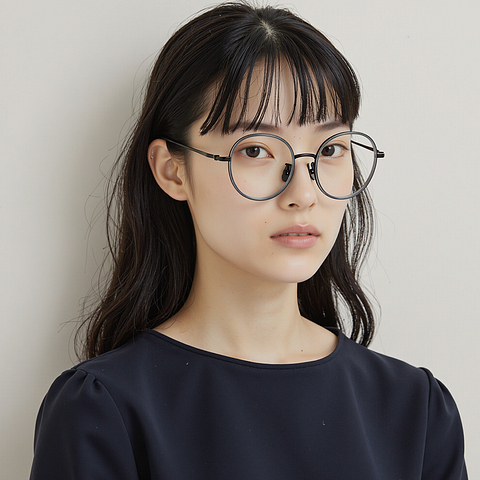 Lenskart Gray Full Rim Round right side