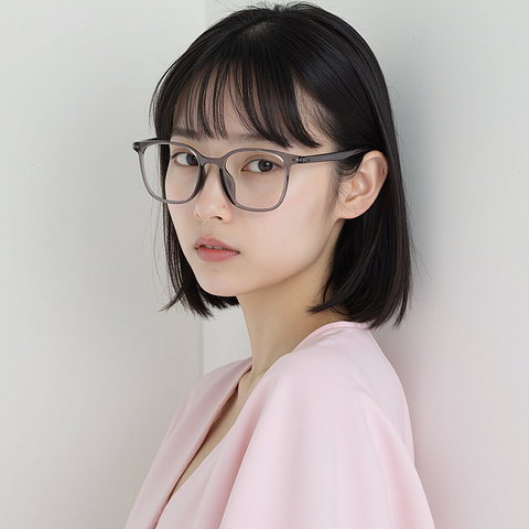 Lenskart Air Gray Full Rim Square left side