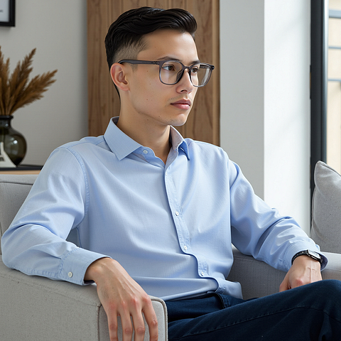 Lenskart Air Gray Full Rim Square left side