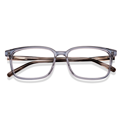Lenskart Gray Transparent Full Rim Square left side