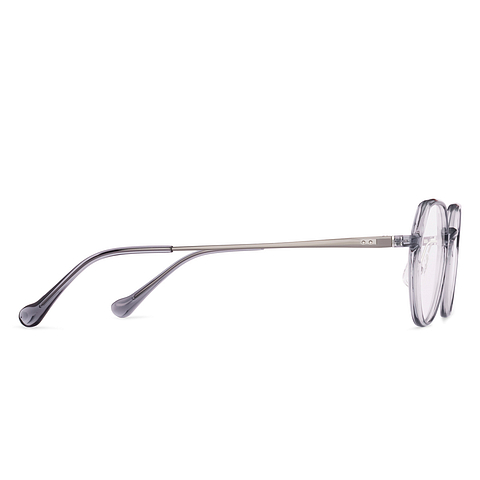 Lenskart Gray Transparent Full Rim Round left side