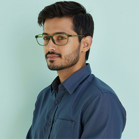 Lenskart Air Online Green Full Rim Cat Eye right side