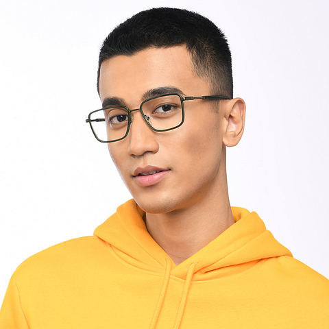 Lenskart Studio Online Green Full Rim Square right side