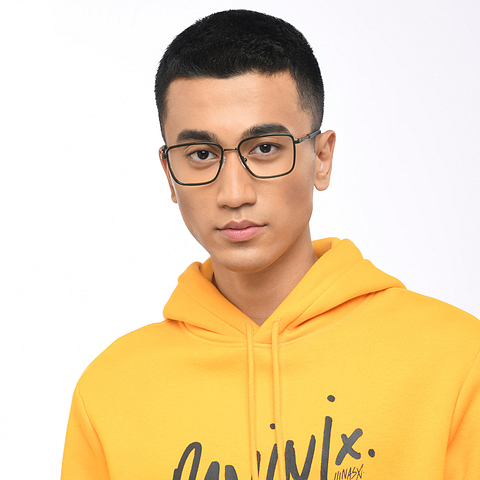 Lenskart Studio Online Green Full Rim Square left side