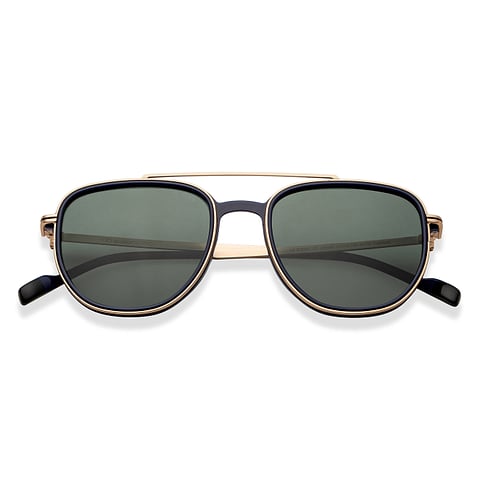 Lenskart Studio Online Gold Full Rim Aviator left side