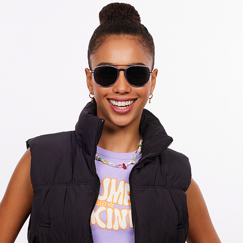 Lenskart Studio Online Gold Full Rim Aviator left side