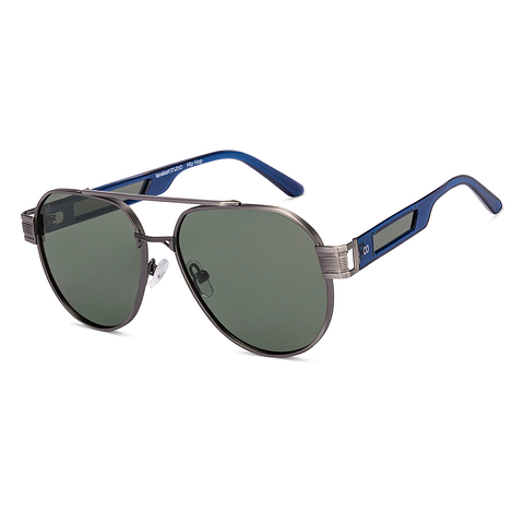 Lenskart Studio Online Mid Gunmetal Full Rim Aviator left side Lenskart Studio Online Mid Gunmetal Full Rim Aviator left side