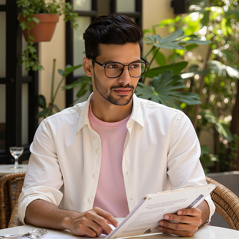Lenskart Air Black Full Rim Square left side