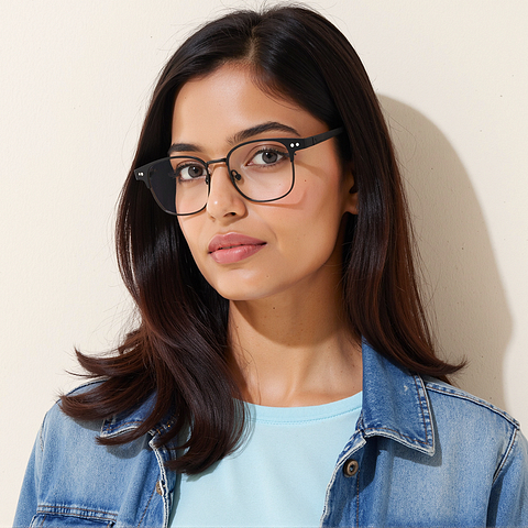 Lenskart Air Black Full Rim Square left side