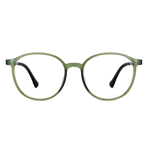 Lenskart Air Online Green Transparent Full Rim Round left side