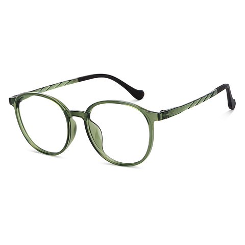 Lenskart Air Online Green Transparent Full Rim Round right side