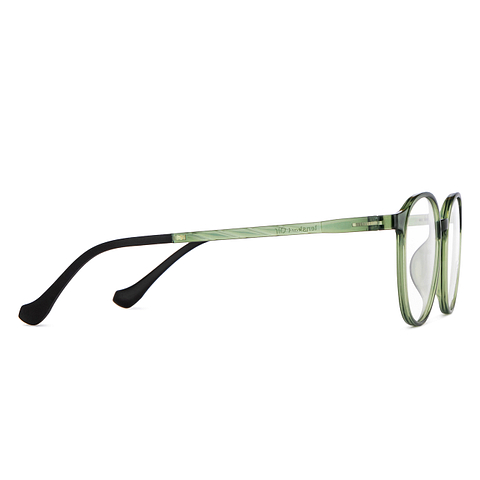 Lenskart Air Online Green Transparent Full Rim Round left side