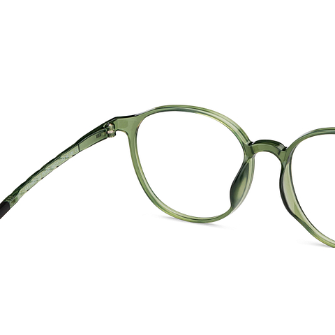 Lenskart Air Online Green Transparent Full Rim Round right side