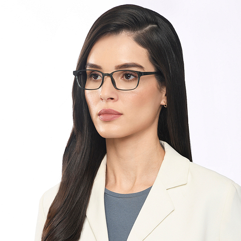 Lenskart Air Online Green Transparent Full Rim Rectangle left side Lenskart Air Online Green Transparent Full Rim Rectangle left side