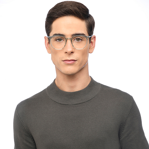 Lenskart Air Green Transparent Full Rim Square right side