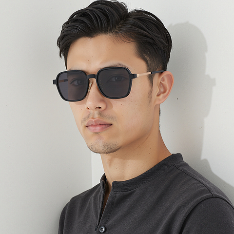 Lenskart Air Black Full Rim Geometric right side