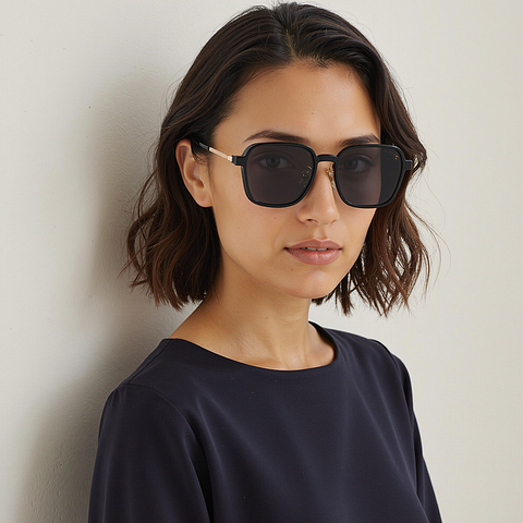 Lenskart Air Black Full Rim Geometric left side