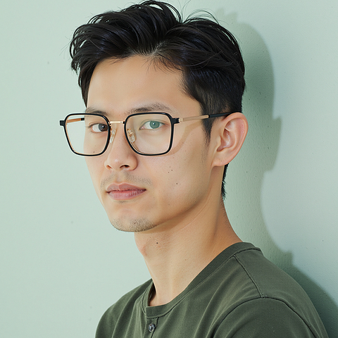Lenskart Air Black Full Rim Geometric right side