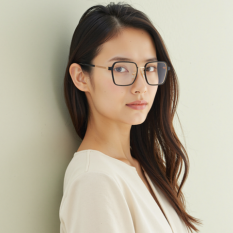 Lenskart Air Black Full Rim Geometric right side