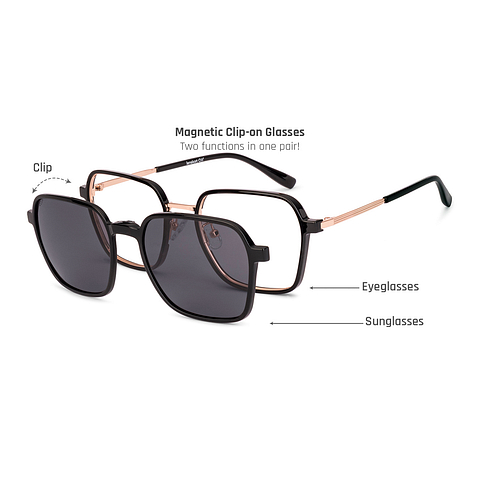Lenskart Air Black Full Rim Geometric left side