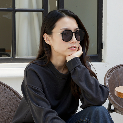 Lenskart Air Black Full Rim Geometric left side